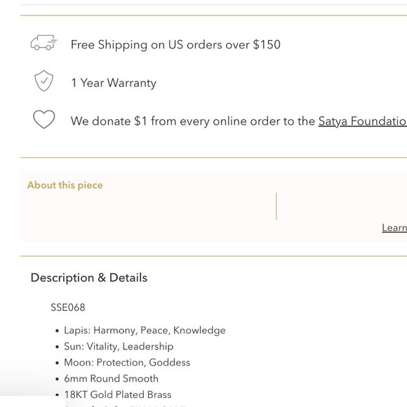 Lapis Sun & Moon Stud Earrings - Picture 2 of 2